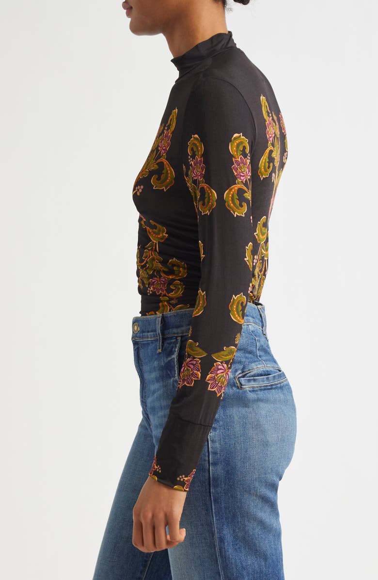 FARM Rio Ravenala Mock Neck Jersey Top, Alternate, color,