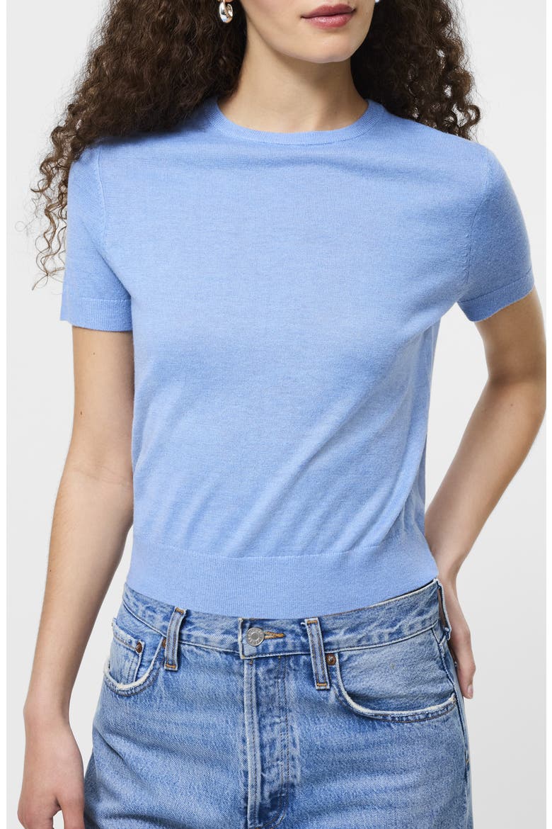 Nola Short Sleeve Sweater, Main, color, THISTLE BLUE