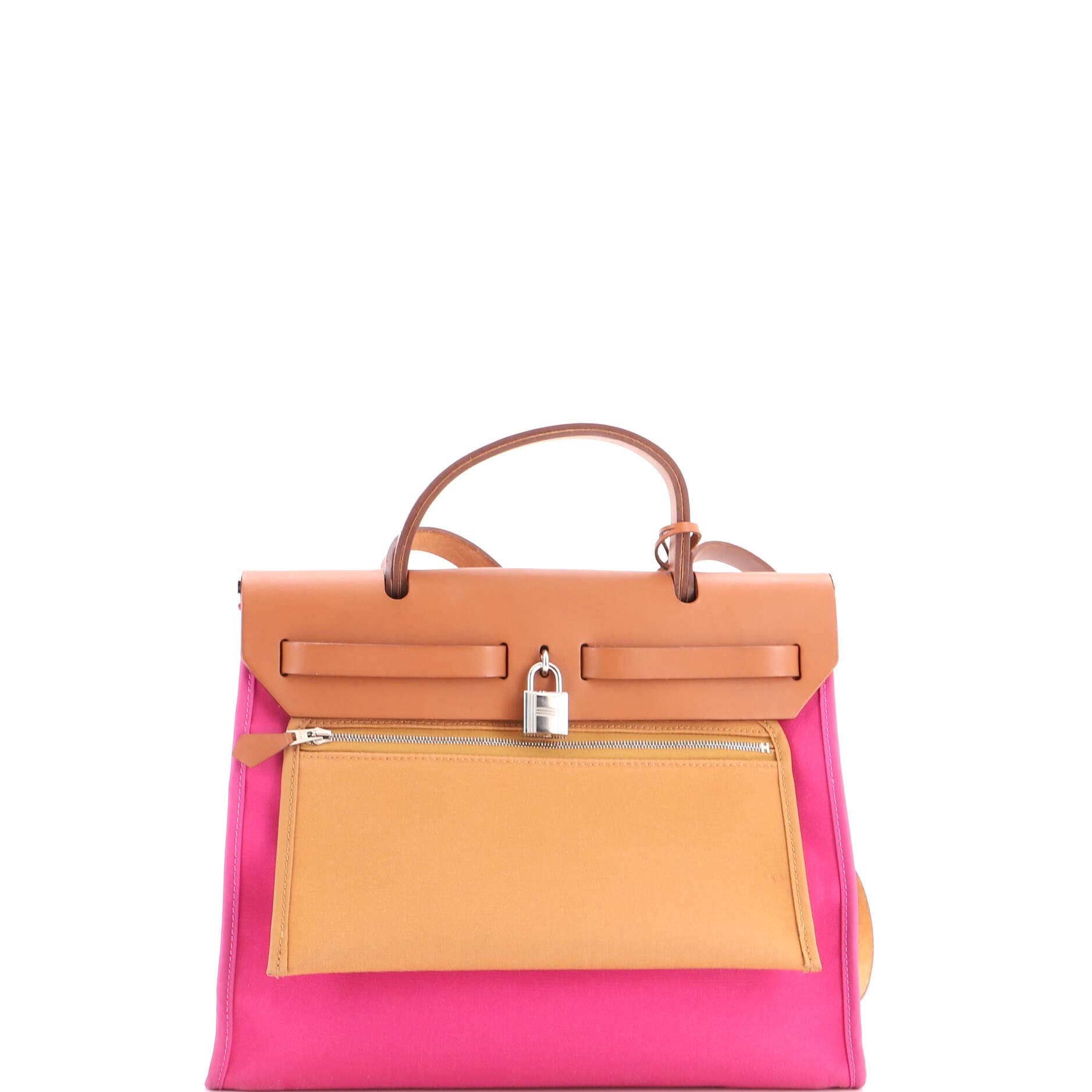 Herbag Zip Leather and Toile 31, Alternate, color, Pink