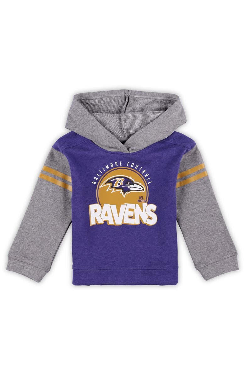 Outerstuff Toddler Baltimore Ravens Club House Long Sleeve Hoodie Top and Leggings Two-Piece Set, Alternate, color, Purple