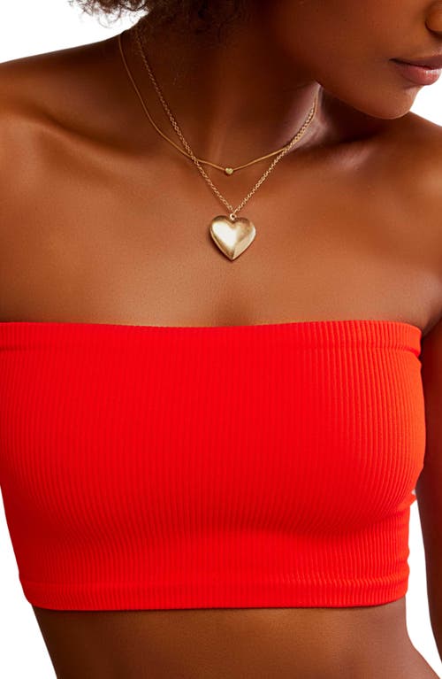 Free People Amelia Bandeau Bra In Red