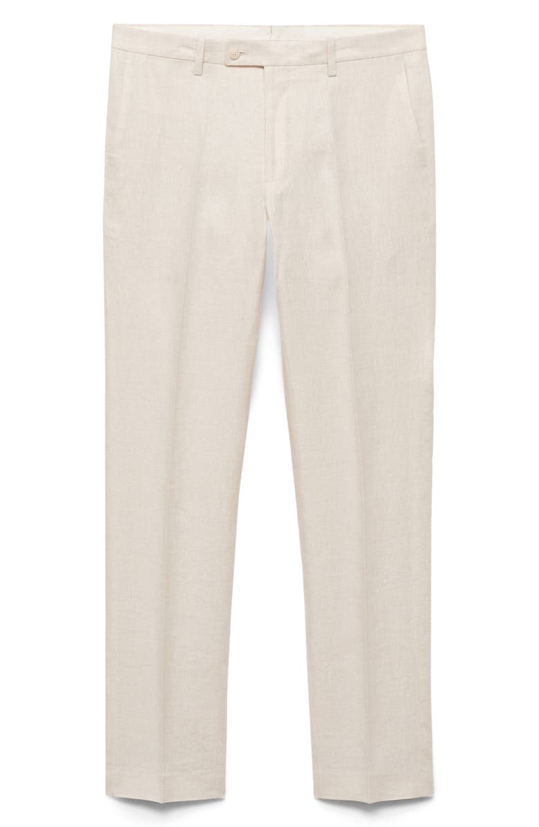 MANGO Slim Fit Suit Pants, Alternate, color, Ecru