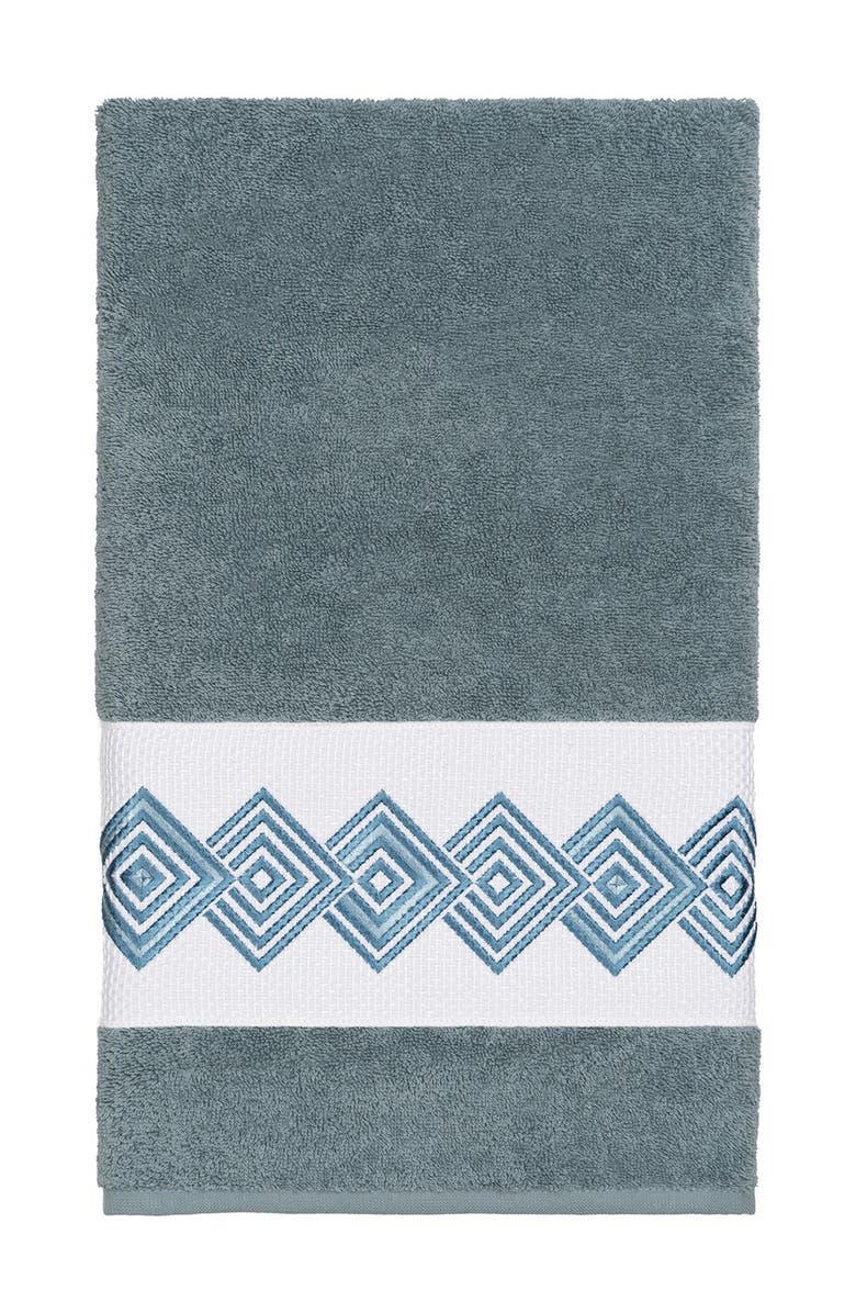 Linum Home Textiles Noah 3-Piece Embellished Towel - Teal, Alternate, color, Teal