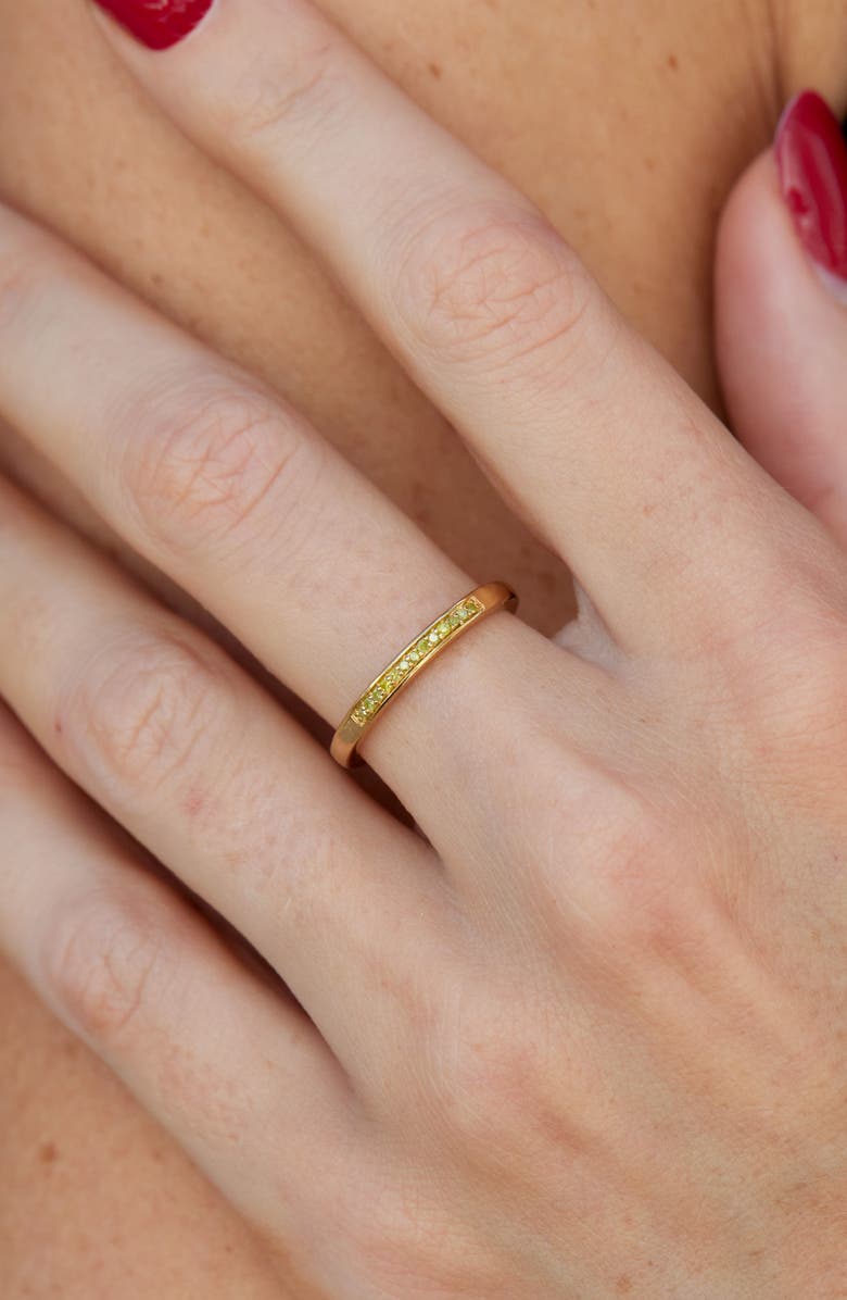SAVVY CIE JEWELS Diamond Stackable Band Ring, Alternate, color, Yellow