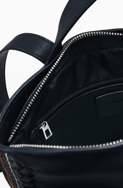 Desigual Medium Decorative Stitch Faux Leather Backpack