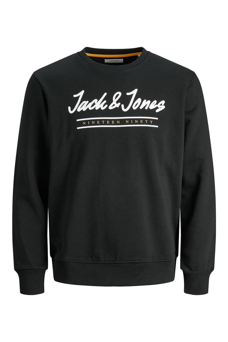 JACK AND JONES Herro Sweatshirt, Main, color, BLACK