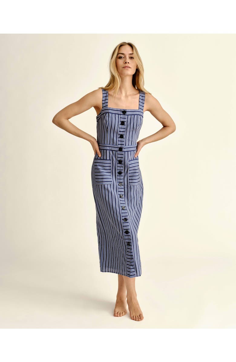 Cartolina Natalie Midi Dress, Alternate, color, Blue