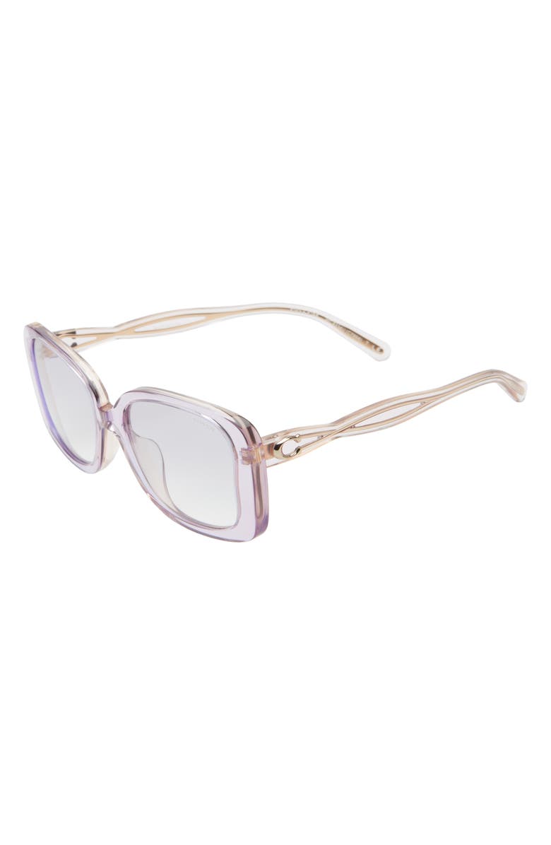 COACH 53mm Square Sunglasses, Alternate, color, Lilac