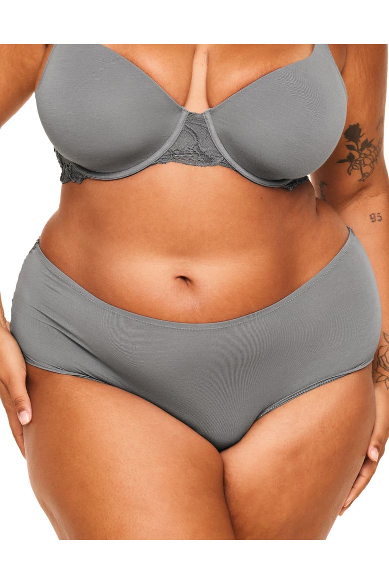 Teagan Shortie Panties, Main, color, Dark grey
