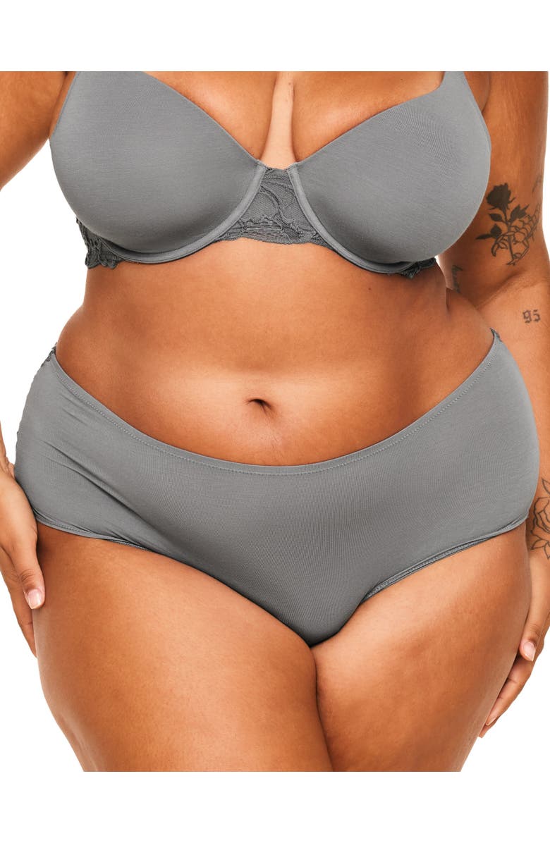 Adore Me Teagan Shortie Panties, Main, color, Dark Grey