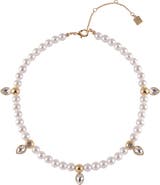 Laundry by Shelli Segal Crystal Faux Pearl Necklace