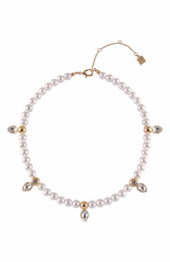 Laundry by Shelli Segal Crystal Faux Pearl Necklace