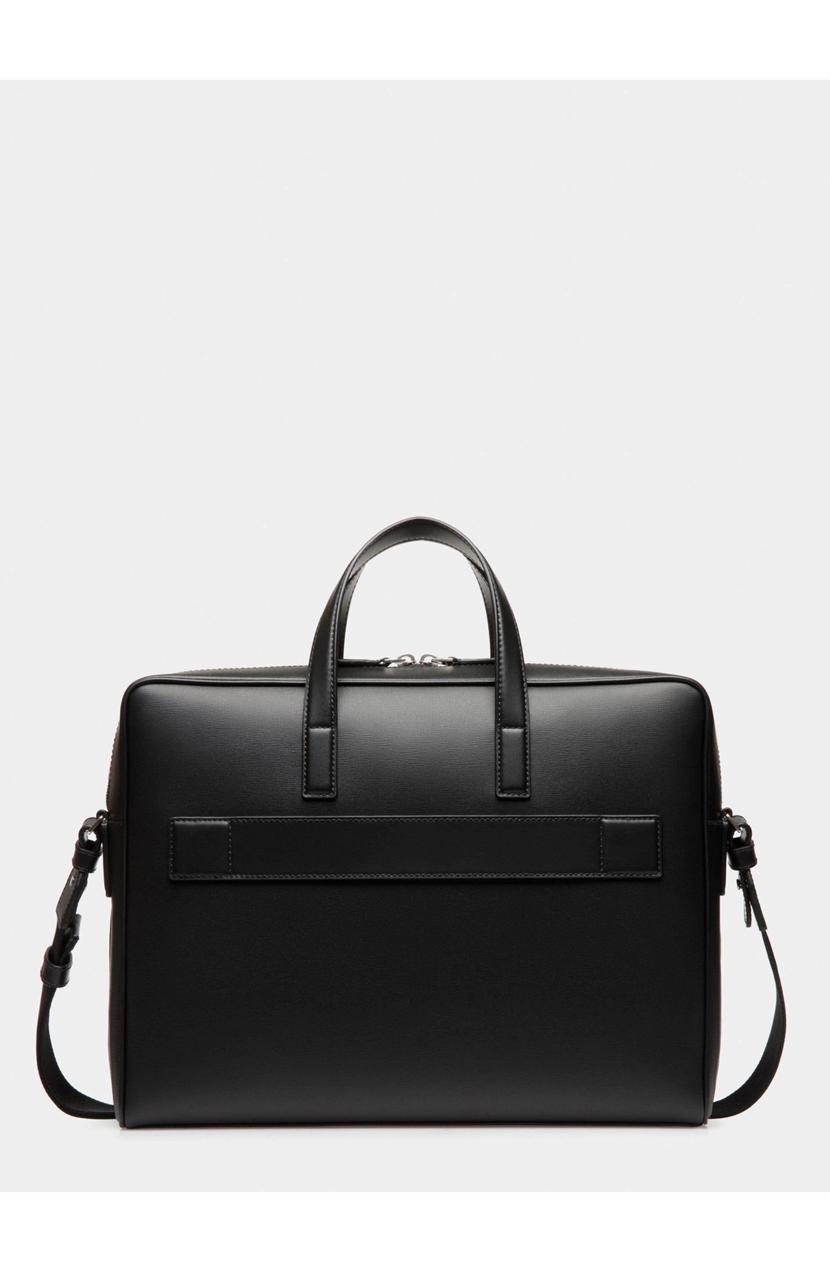 Bally Mythos Briefcase, Alternate, color, Black+Red/Bone+Pall