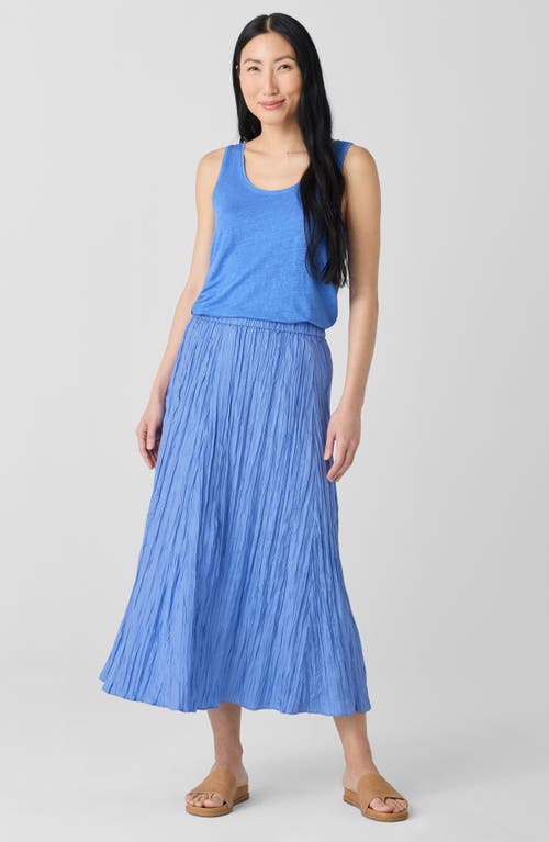 Eileen Fisher Crinkled Silk Midi Skirt In Ultma