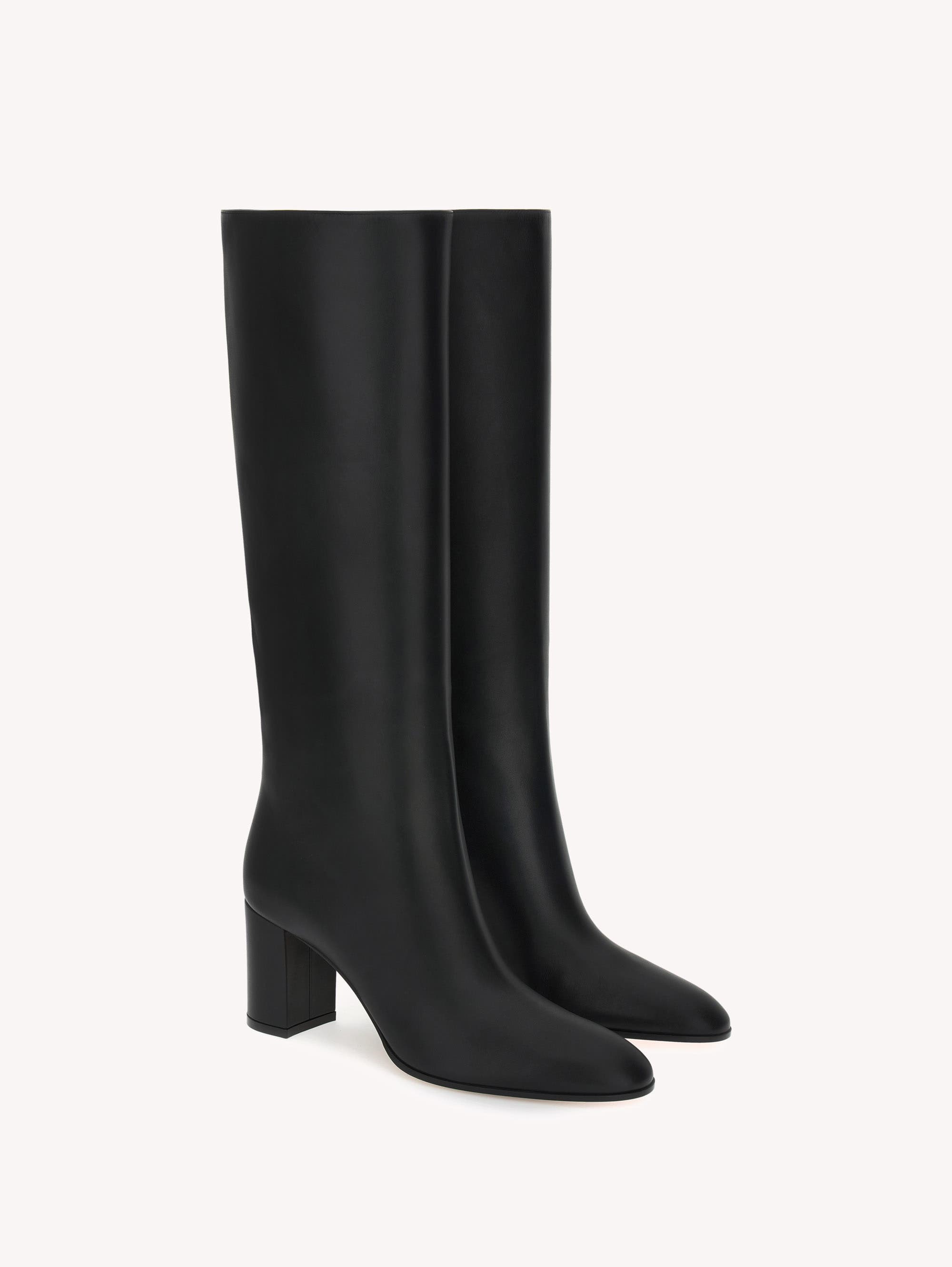 Dana Boots, Alternate, color, Black Calf Leather