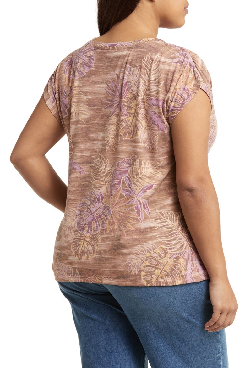 Print Cap Sleeve T-Shirt (Nordstrom Exclusive), Alternate, color, SIENNA CLAY MULTI