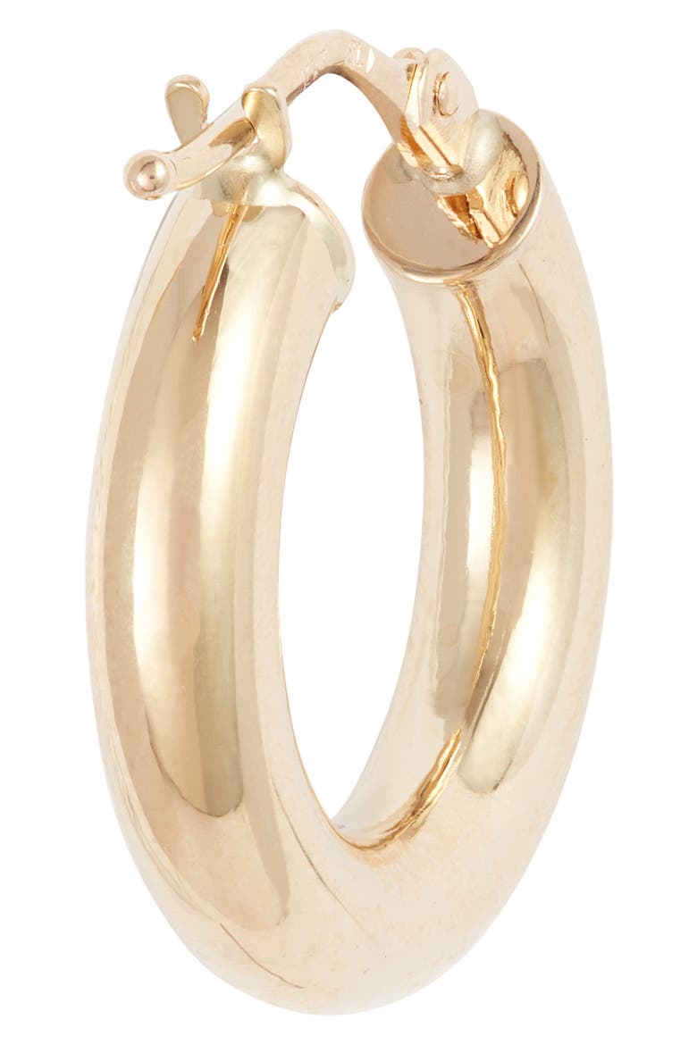 14K Gold Essentials Smooth Hoop Earrings (Online Trunk Show), Alternate, color, 14KY
