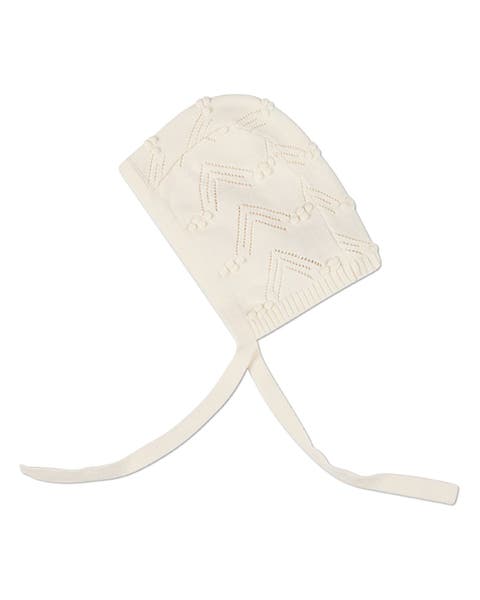 Pointelle Knit Bonnet with Strings (Baby)