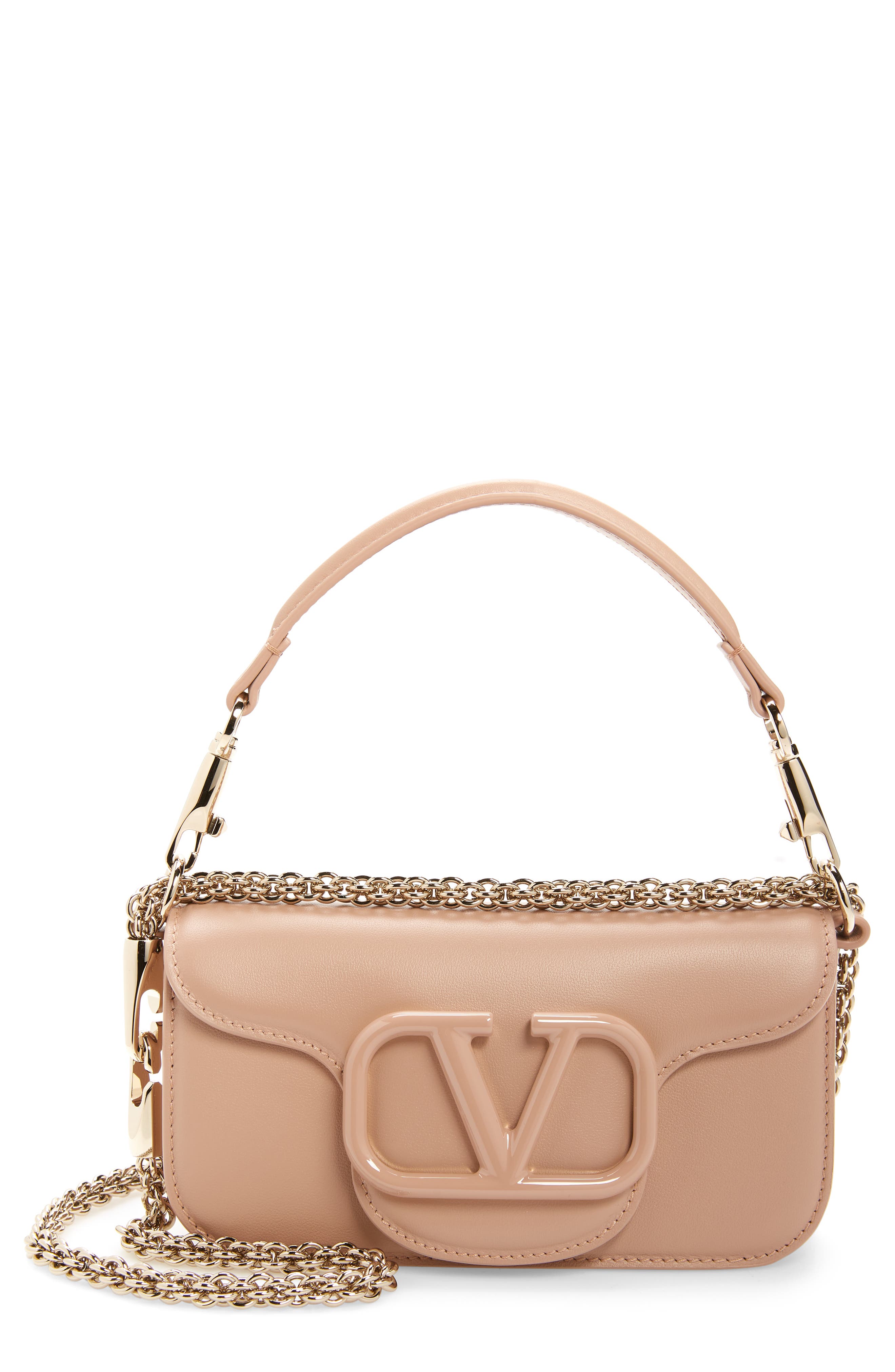Small Locò Leather Shoulder Bag, Main, color, GF9 ROSE CANNELLE