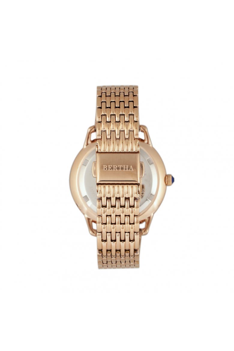 Abby Swiss Bracelet Watch, Alternate, color, Rose Gold/Fuchsia