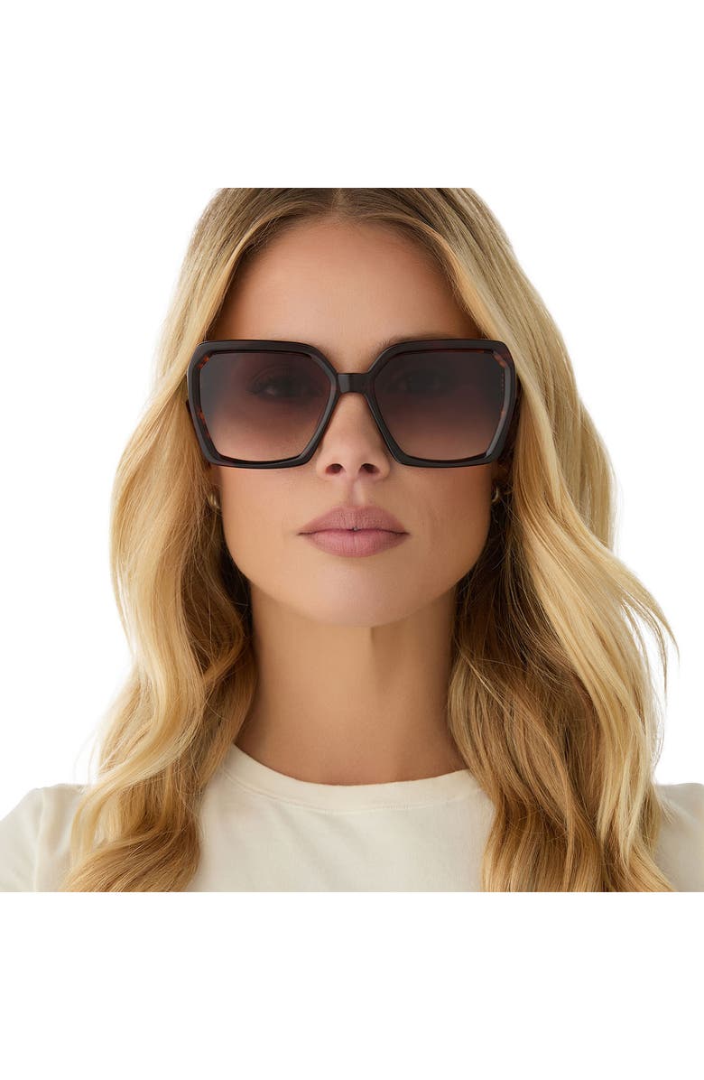 DIFF Sloane 54mm Square Sunglasses, Alternate, color, Brown Gradient