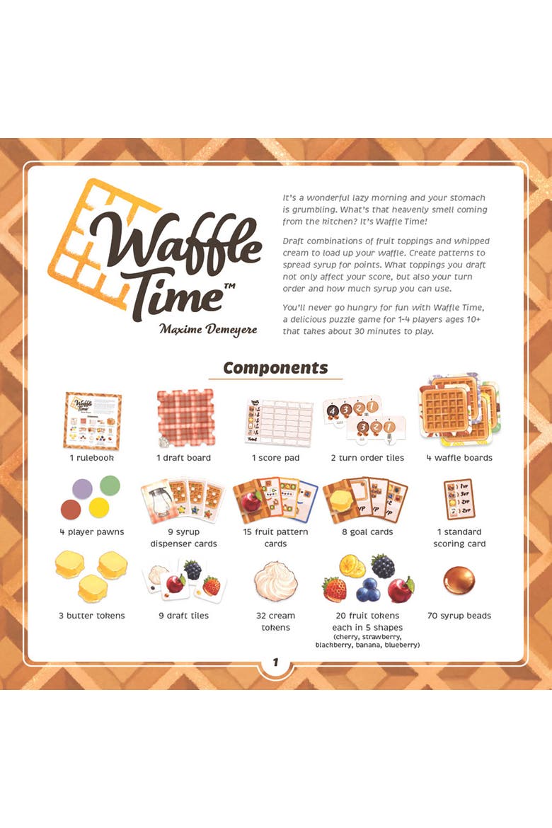 Waffle Time Tile Placement Game, Pattern Building, Alternate, color, Multicolored