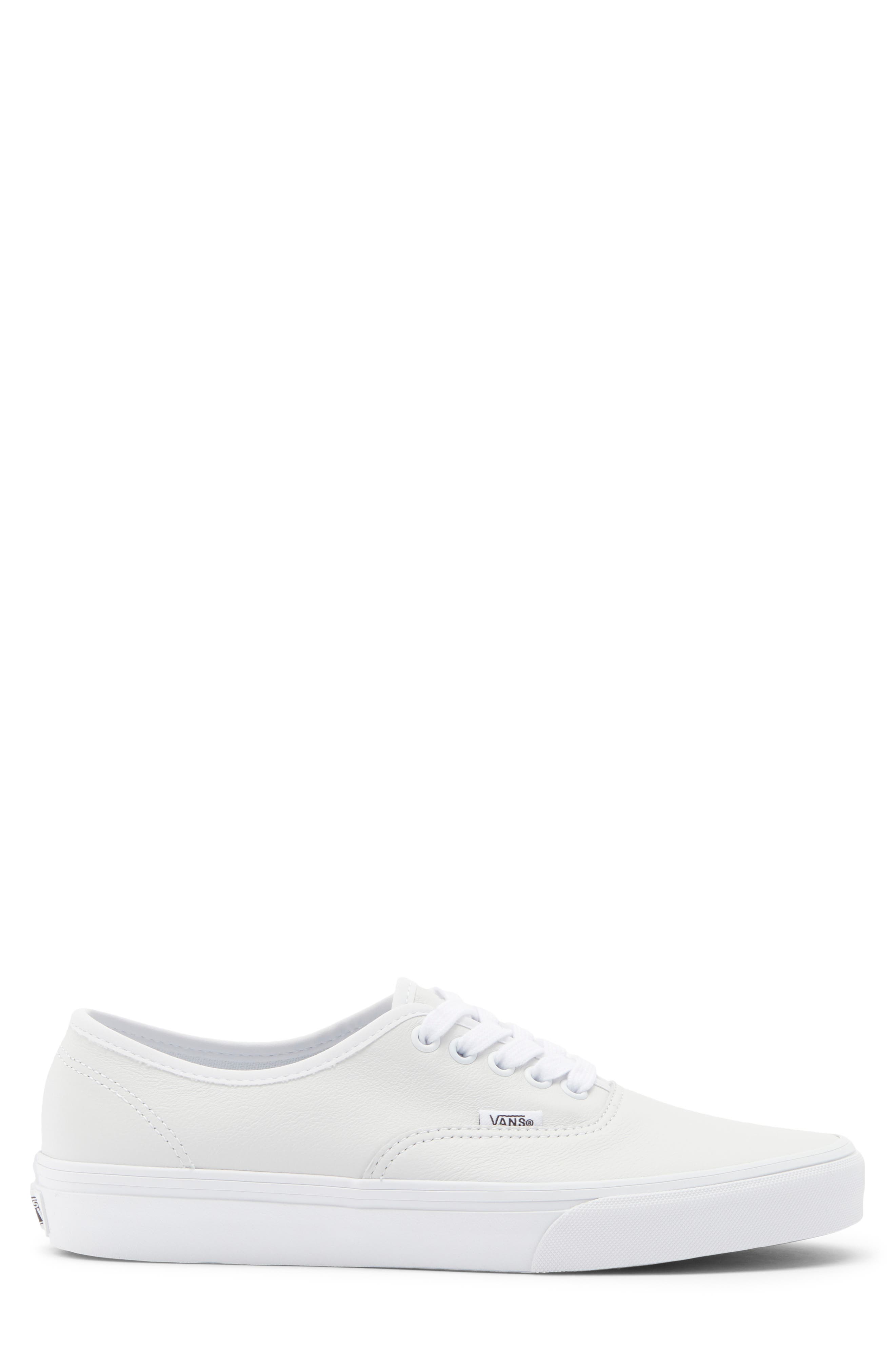 Authentic Leather Sneaker, Alternate, color, LEATHER TRUE WHITE/TRUE WHITE