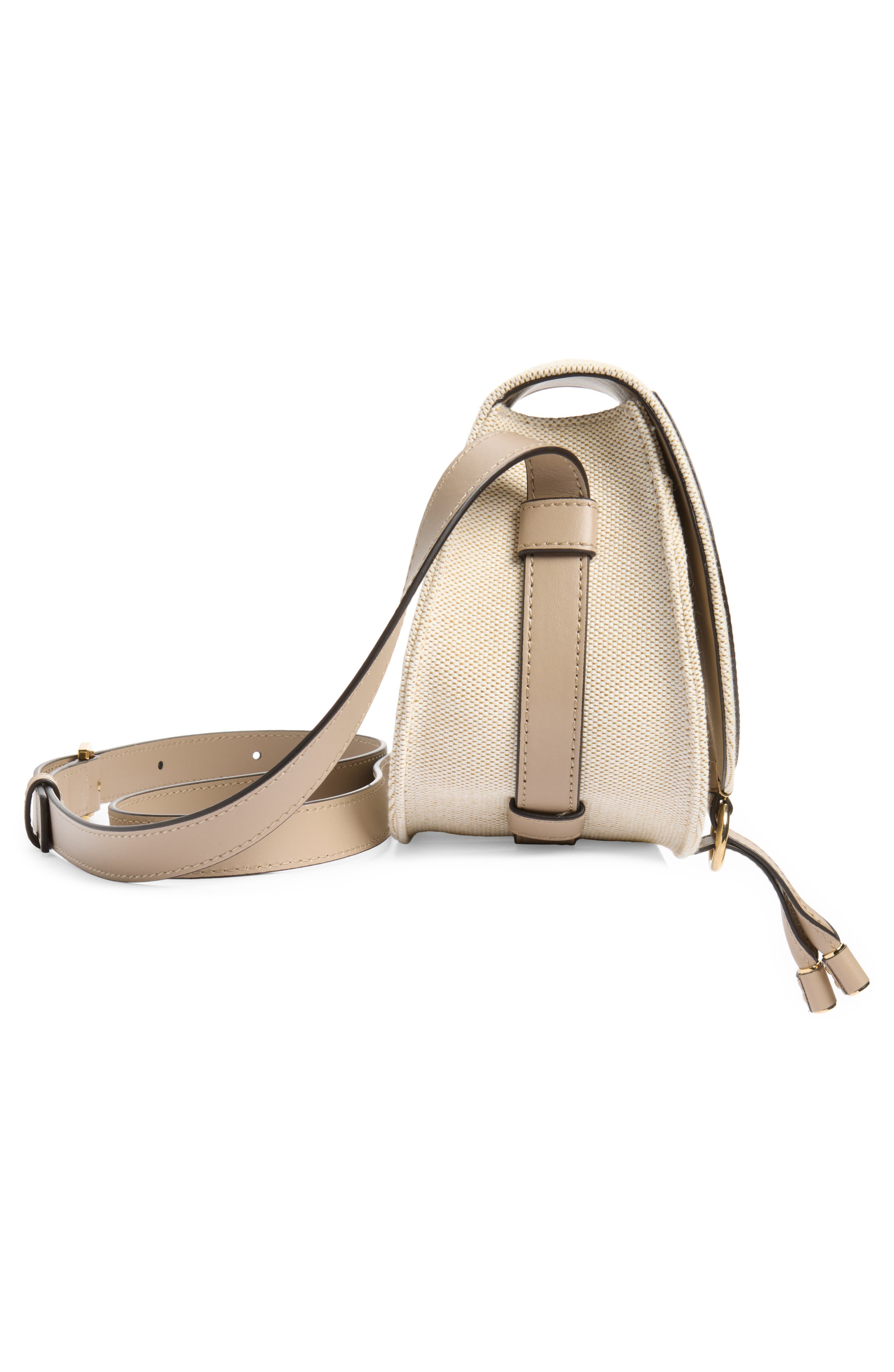 Chloé Small Marcie Canvas Saddle Bag, Alternate, color, Boyish Brown
