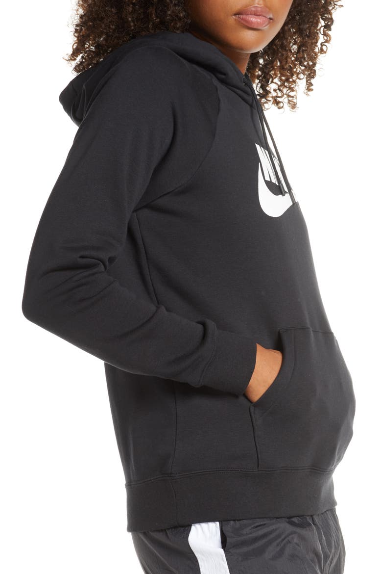 Sportswear Essential Pullover Hoodie, Alternate, color, BLACK/ WHITE