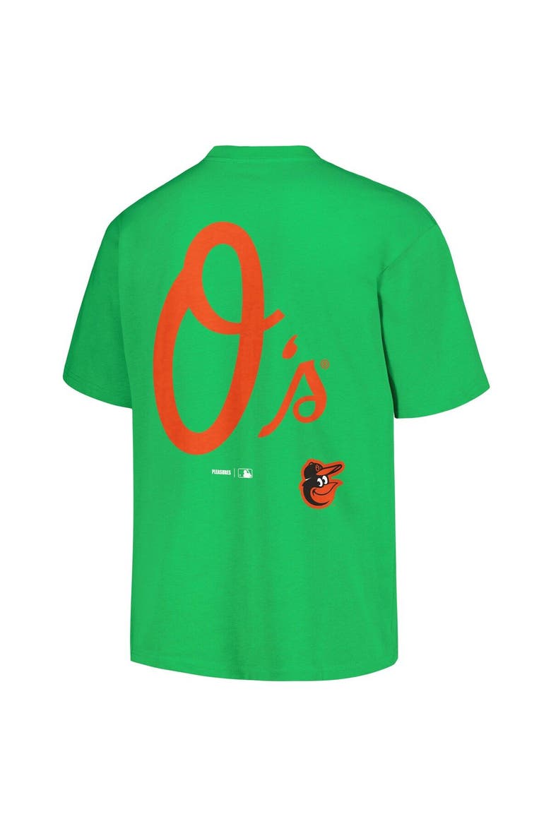 Men's PLEASURES  Green Baltimore Orioles Ballpark T-Shirt, Alternate, color, Green