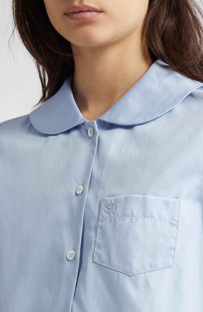 Sandy Liang Wilbur Cotton Button-Up Shirt, Alternate, color, 