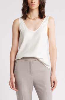 Nordstrom Satin Scoop Neck Tank