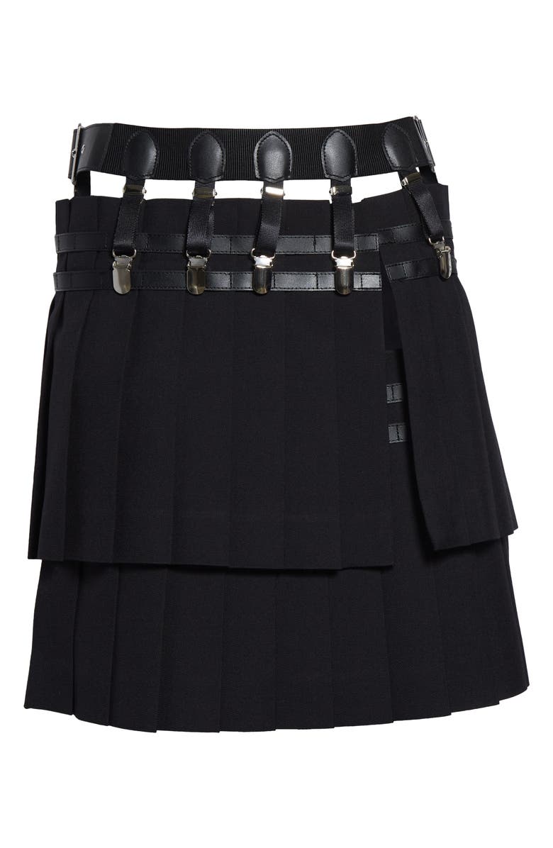 Noir Kei Ninomiya Gabardine Miniskirt with Detachable Belt, Alternate, color, 