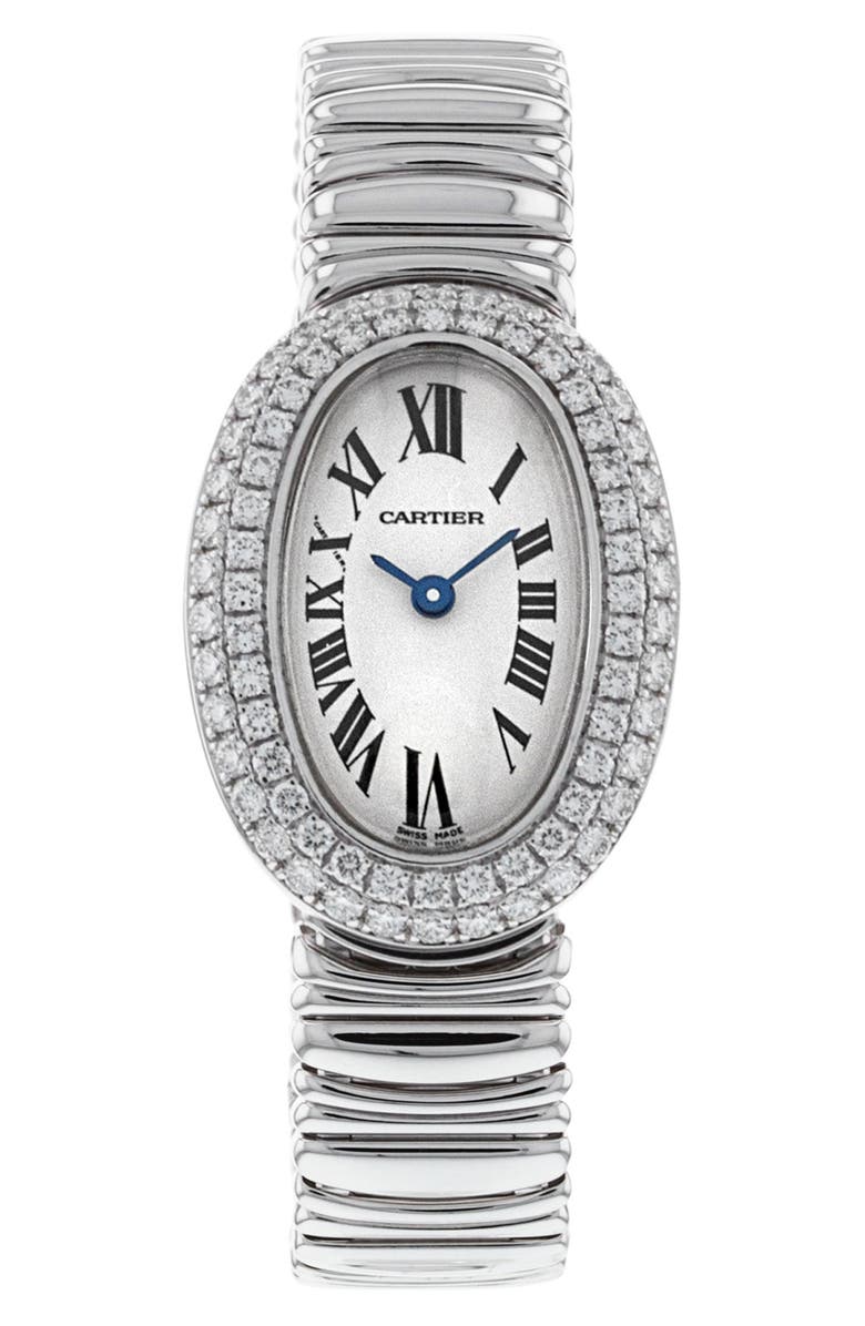 Watchfinder & Co. Cartier Preowned Baignoire Diamond Bracelet Watch, 30mm, Main, color, 