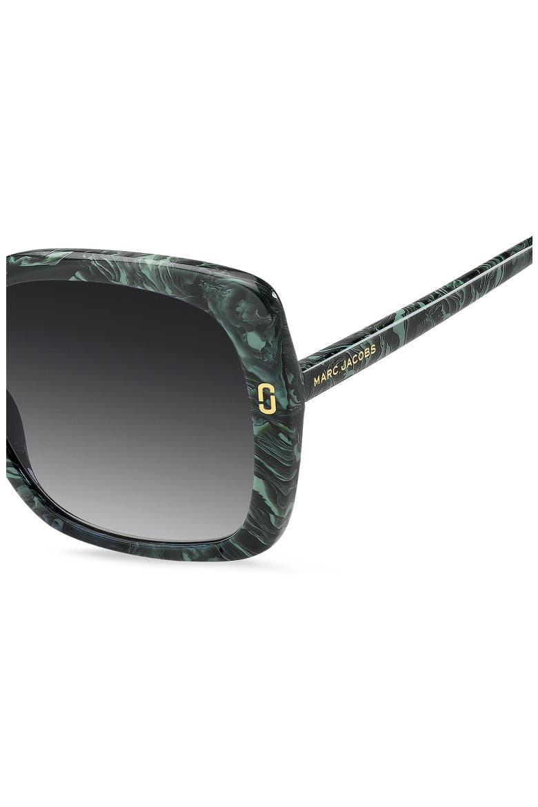 56mm Square Sunglasses, Alternate, color, MARBLE GREEN/ DARK GREY SF
