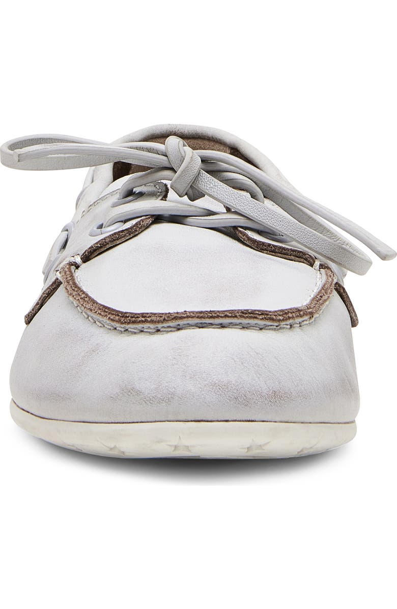 Steve Madden Sag Boat Shoe, Alternate, color, White Leat