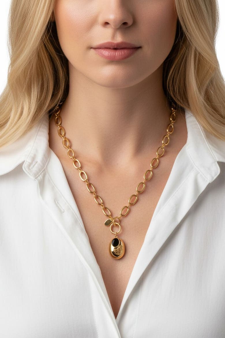Promise Pendant Necklace, Alternate, color, gold
