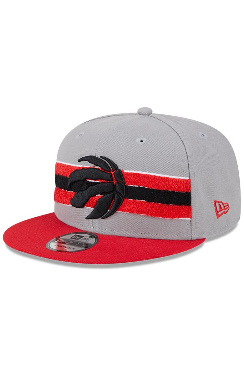 New Era Men's New Era Gray Toronto Raptors Chenille Band 9FIFTY Snapback Hat, Main, color, Gray