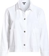 Eileen Fisher Classic Collar Organic Cotton & Organic Linen Jacket