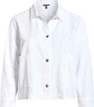 Eileen Fisher Classic Collar Organic Cotton & Organic Linen Jacket