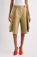 Balenciaga Tulip Pleated Bermuda Shorts