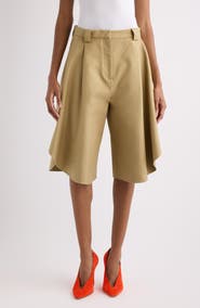 Balenciaga Tulip Pleated Bermuda Shorts