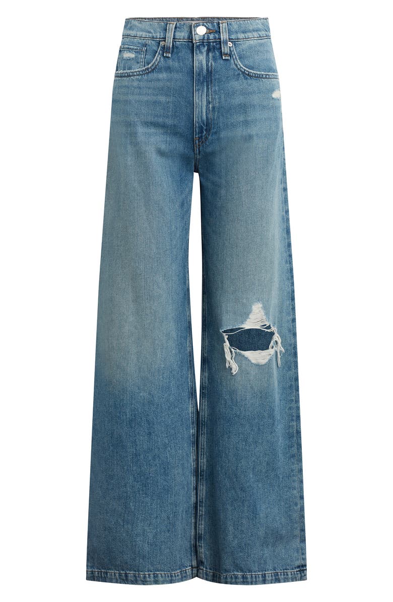 Hudson Jeans Jodie Ripped High Waist Wide Leg Jeans, Alternate, color, 