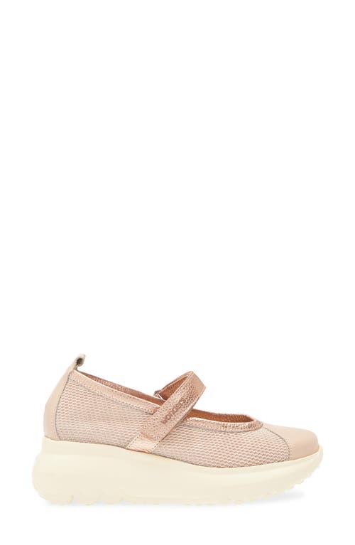 Wonders Mesh & Leather Flat In Palo/rame