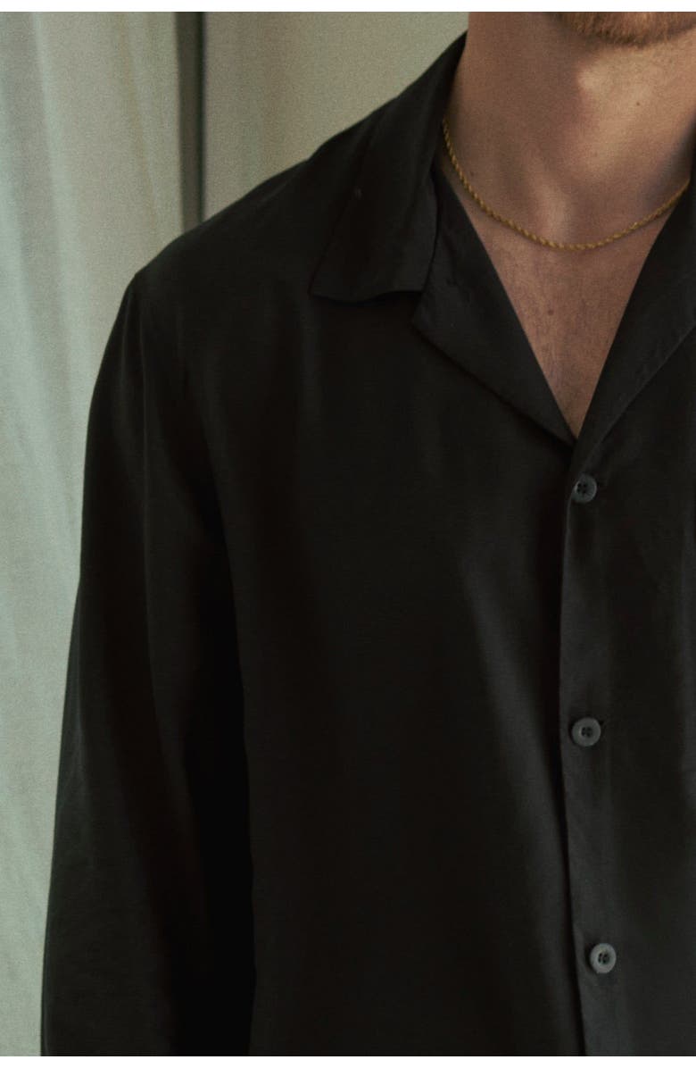 House Of Silk Dornan Shirt, Alternate, color, Black