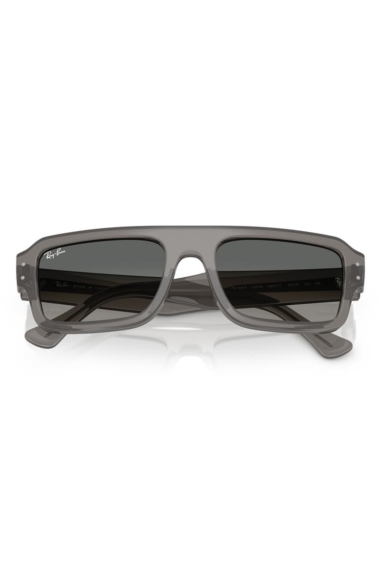 Ray-Ban 56mm Rectangular Sunglasses, Alternate, color, Transparent Grey