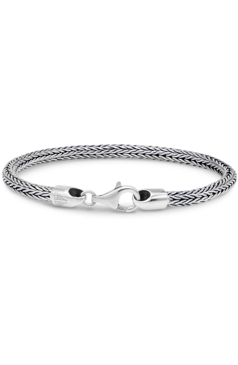 DEVATA Foxtail Chain Bracelet in Sterling Silver, 4mm, Alternate, color, Silver