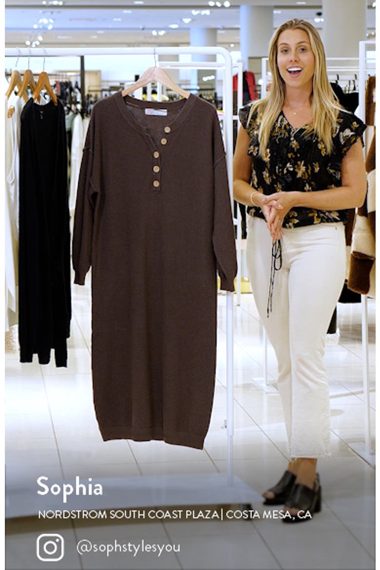 Hailee Long Sleeve Cotton Sweater Dress video