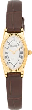 CENDRE Emmeline Leather Strap Watch, 16mm x 24mm