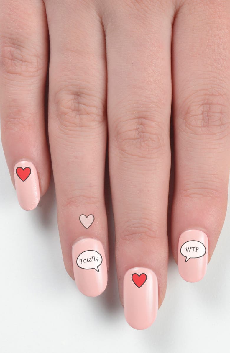 DIY Nails 'Speech Bubbles' Nail Decals, Alternate, color, 